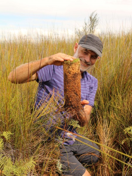 Dave with a peat core