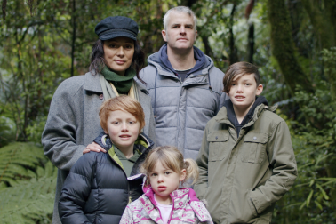 Family in native forest