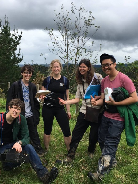 A group of Forest & Bird Youth members set out tracking tunnels.