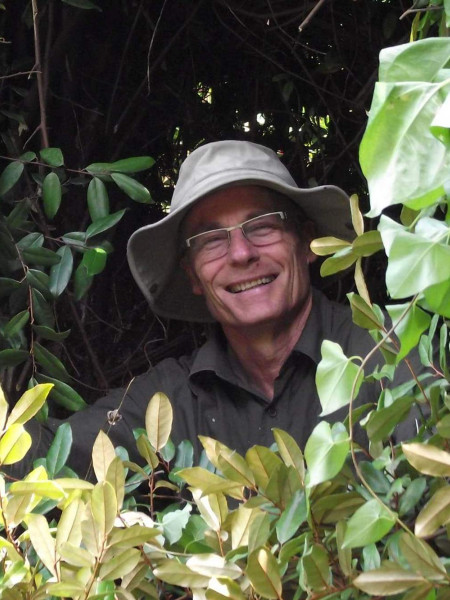 Richard Hursthouse in a bush