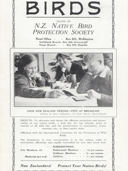 Cover of Birds magazine, 1930, featuring Pérrine Moncrieff.
