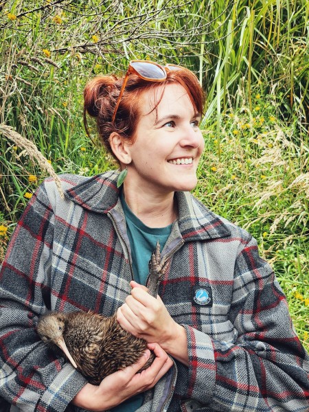 Chantal Pagel is Forest & Bird’s regional conservation manager for the Bay of Plenty, Gisborne, and Hawke’s Bay with Kiwi chick. Image supplied.