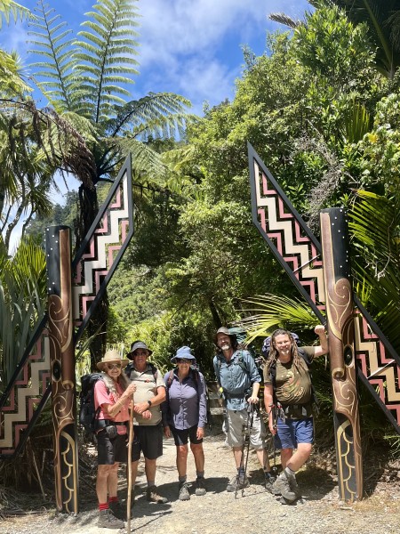 Dean (right) and fellow trampers, Paparoa Track. Image: Janae Fitzgerald