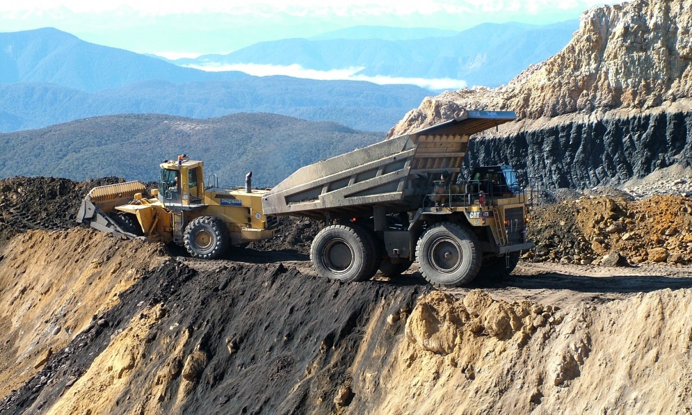 Earth mover at Stockton Mine