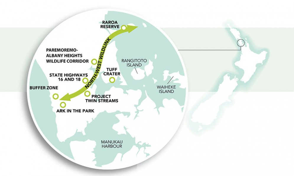 Map showing the North West Wildlink