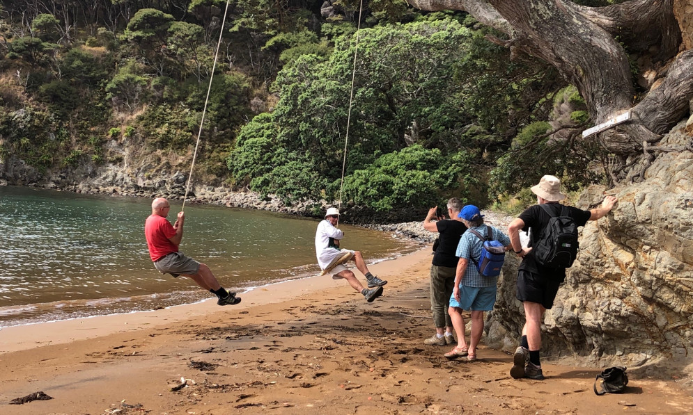 Having fun on Motu Kaikoura.