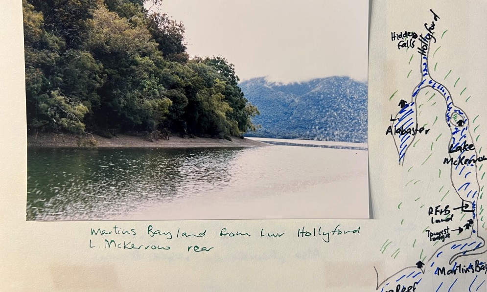 A corner of Chapman's Reserve can be seen in this photo taken by Rachel Patrick, Frederick Chapman's great-grand daughter, in 1987