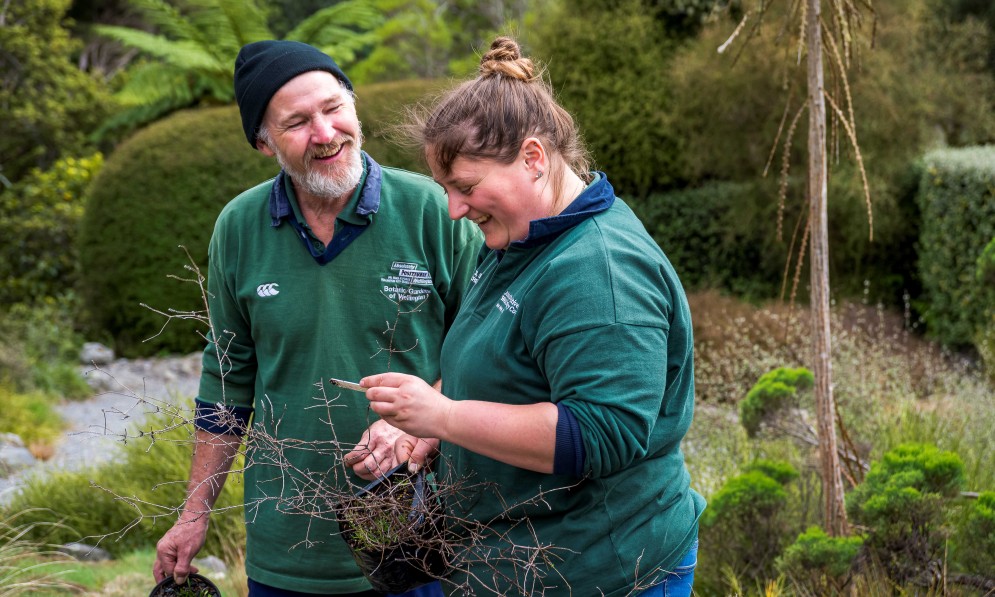 Ōtari staff Dave Bidgood and Megan Ireland. Image Chris Coad