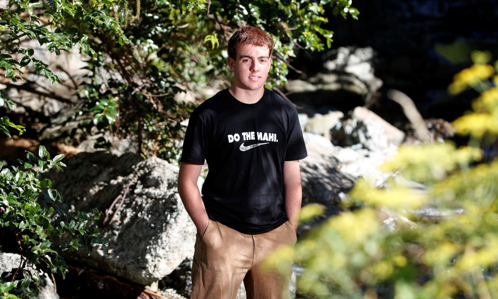 Nate Wilbourne, 2024 Te Kaiārahi Rangatahi o te Taiao Youth Award recipient. Image supplied