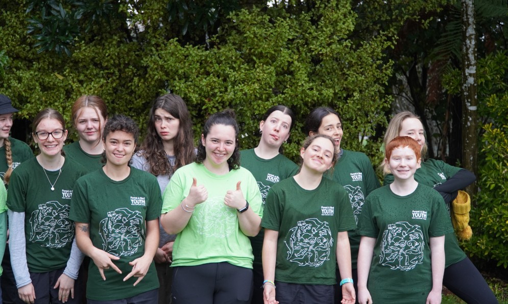 Sarah (front, far right) with other Youth Leaders at the 2024 Youth Hui.