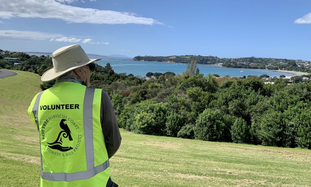 Derek Kelsey looking out over the project area. Credit Jenny Hanwell