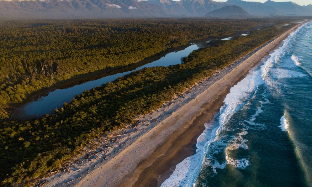 Aerial view of coastal stewardship land. Credit Neil Silverwood