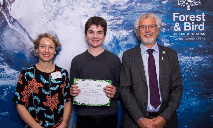 George Hobson receives the Youth Award at the 2018 Sanderson Dinner