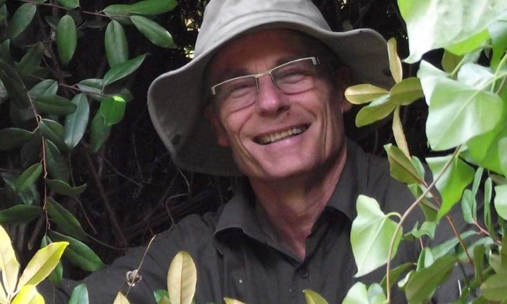Richard Hursthouse in a bush