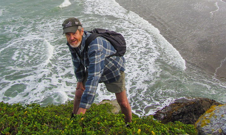Ewen Cameron on a cliff