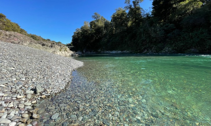 The Hoiere River which flows through the catchment area for the Te Hoiere Pelorus Pekapeka Bat recovery project. Image Connor Wallace 