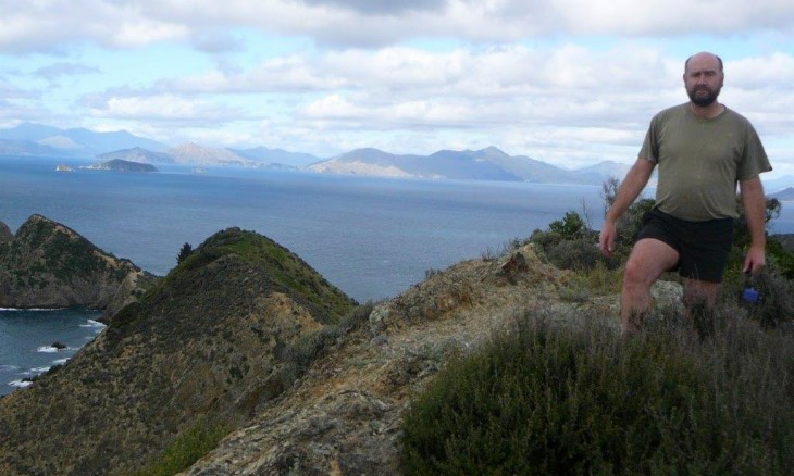 Barry Dent on summit of Puangiangi