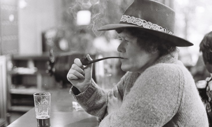 Keri Hulme at a bar in 1983