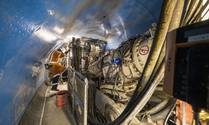 Hiwa-i-te-Rangi tunnel boring machine. Image Watercare