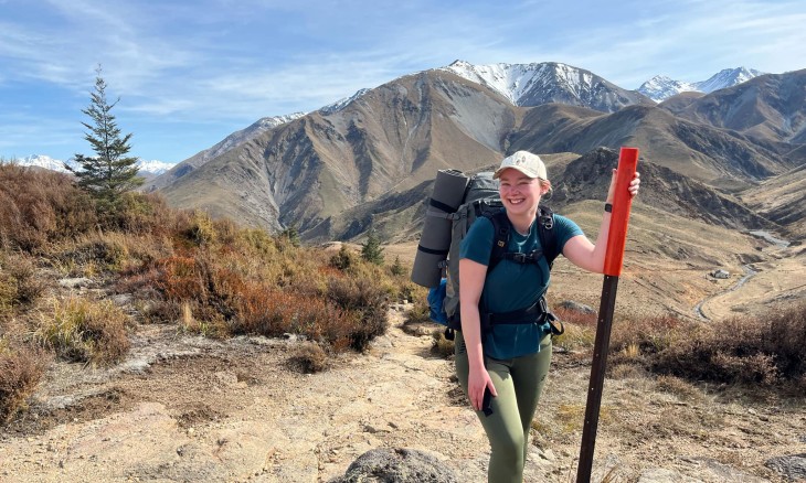 Jessica Przychodzko in her element, hiking amongst the mountains. Image supplied