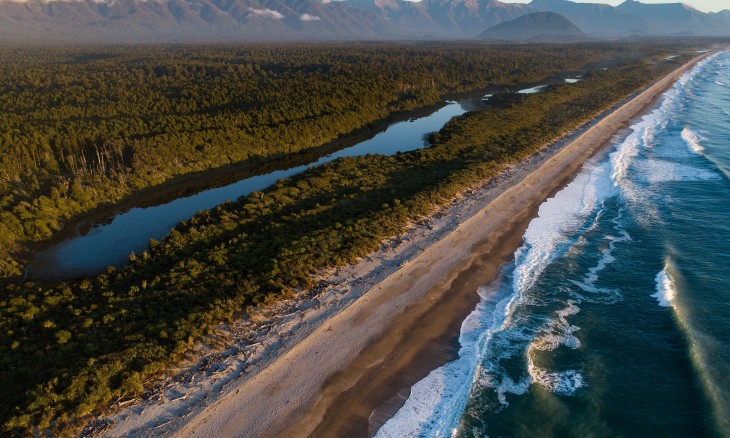 Aerial view of coastal stewardship land. Credit Neil Silverwood