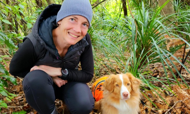Sara and Holly the frog dog. Credit Debbie Bishop