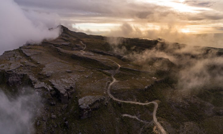 Mt Rochfort on Denniston Plateau - foreground and right is Whareatea West. Photo Neil Silverwood