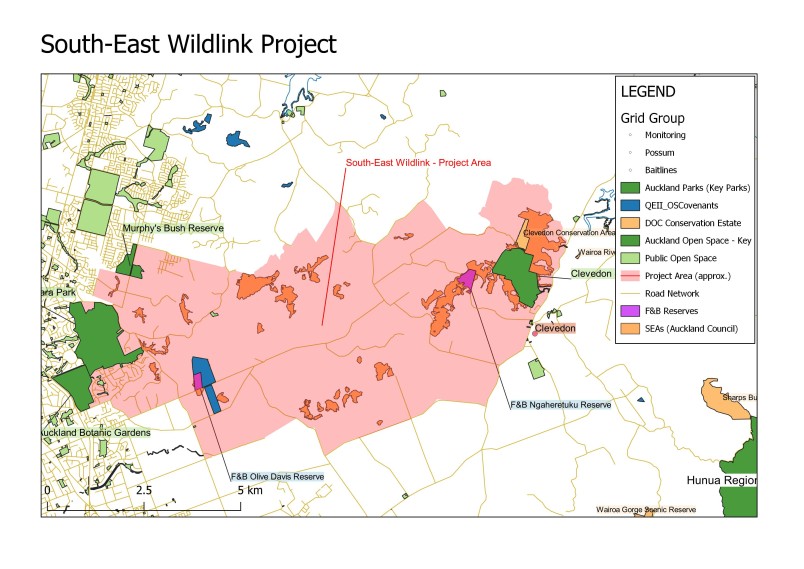 Map of the South-East Wildlink