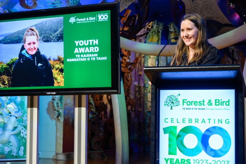 Te Kaiārahi Rangatahi o te Taiao youth award winner 2023, Ella Peoples