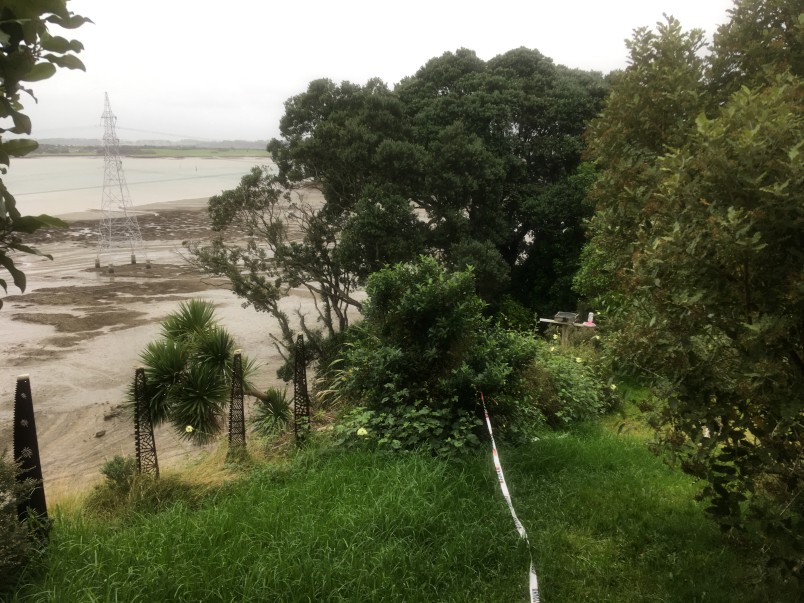 AFTER: Half the garden disappeared down the cliff and into the ocean. Image supplied