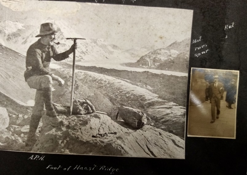 Arthur Harper at the foot of the Haast Ridge, Aoraki Mount Cook, Canterbury. Courtesy Sue Maturin